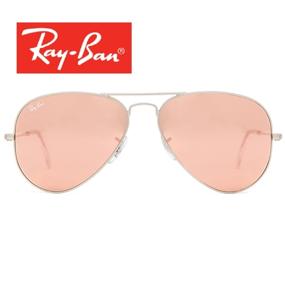 RayBan Aviator Pink Mirror RB3025 New - Picture 8 of 13